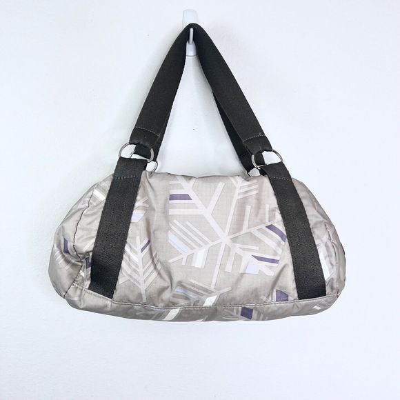 LeSportsac Suzette Satchel Tavel Bag Gray Print Lightweight Shoulder Bag - Picture 2 of 9